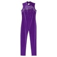 thumbnail image 5 of inhzoy Gymnastic Dance Jumpsuit for Girls Shiny Sequins Ballet Dance Leotard Purple 6, 5 of 9