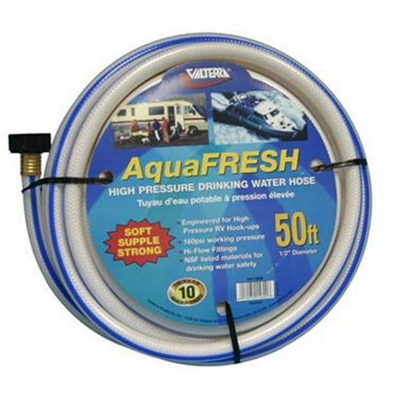 VALTERRA LLC W015600 Fresh Water Hose, White, 0.5 In. X 50 Ft.