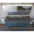 thumbnail image 6 of Castello USA Nile 72" Blue Wood Floating Vanity with Gray Top and Gold Trim, 6 of 8