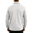 thumbnail image 6 of LYSMORA Men's Lapel Collar Full Zip Waffle Knit Shirt Jacket Long Sleeve Utility Outerwear with Chest Flap Pockets, 6 of 8