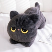 Gray Cat Plush, Cute Cat Plushies Toy, Soft Kitten Plushie Cuddle Pillow, Plushie Doll, Cute Stuff Toys Gift for Girls, Boys and Males (19.7 Inch)