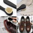 thumbnail image 6 of Ettsollp Shoes Scrubbing Brush with Soft & Fine Mane Bristle Long Wooden Handle Rounded Head Cleaning Brush for Leather Shoes Sneakers Insole Socks Laundry Supplies, 6 of 7