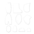 thumbnail image 1 of Memory Bear Template Ruler Set, Memory Bear Sewing Patterns Template, Quilting Cutting Template Ruler(10In), 1 of 5