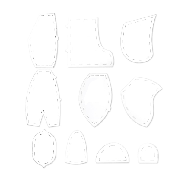 Ensemble de Règles de Modèle Memory Bear, Motifs de Couture Memory Bear, Règles de Découpe de Quilting (10 Po)