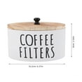 thumbnail image 2 of OUNONA Wooden Coffee Filter Holder 1 Set Storage Container with Lid for Counter Rustic Farmhouse Dispenser Basket Coffee Bar Accessories, 2 of 8