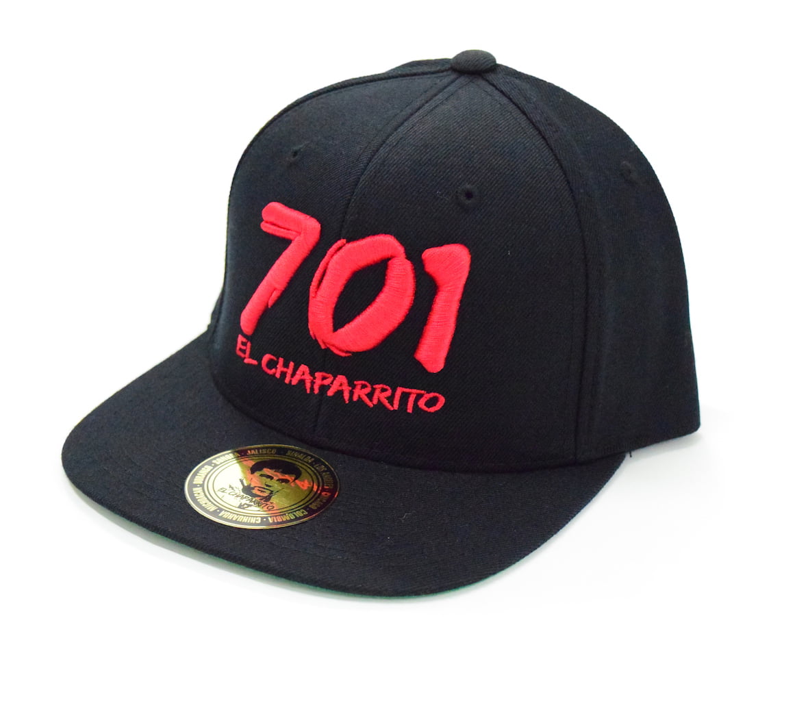 EL CHAPARRITO 701 MENS EL CHAPO ADJUSTABLE SNAPBACK CAP HAT UNISEX IN BLACK  RED - Walmart.com