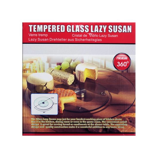 Bulk Buys UU123-4 Verre Trempé Paresseux Susan -Pack de 4