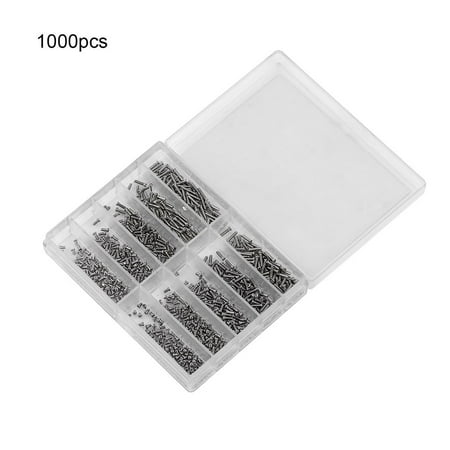1000Pcs Tiny Assortment For Clock Watch Eye Glasses Screws Repair Kit Tool