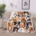 thumbnail image 2 of Dog Print Blanket Dog Lover Gifts Funny Cute Dogs on Blanket Puppy Dog Themed Gifts for Girls Women Super Soft Plush Dog Blanket Throw 50" x 60", 2 of 6