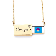 Jianjun Courageous Guards Home Letter Envelope Necklace Pendant Jewelry
