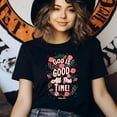 thumbnail image 3 of God Is Good All The Time T-Shirt – Psalm 107:1 Floral Design, Heliconia, Size M, 3 of 6