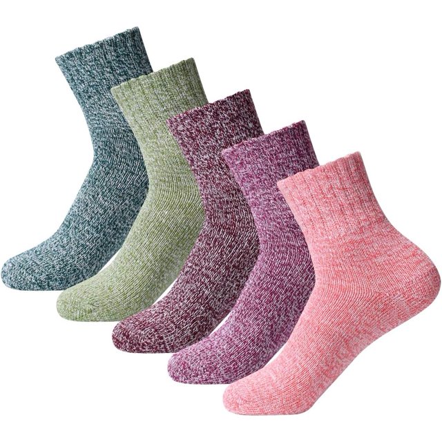 FYC Calcetines de Invierno para Mujer - Regalos para Mujer - Calcetines de Lana Suaves y Gruesos cálidos Calcetines de Regalos de Navidad Calcetines de tripulación acogedores