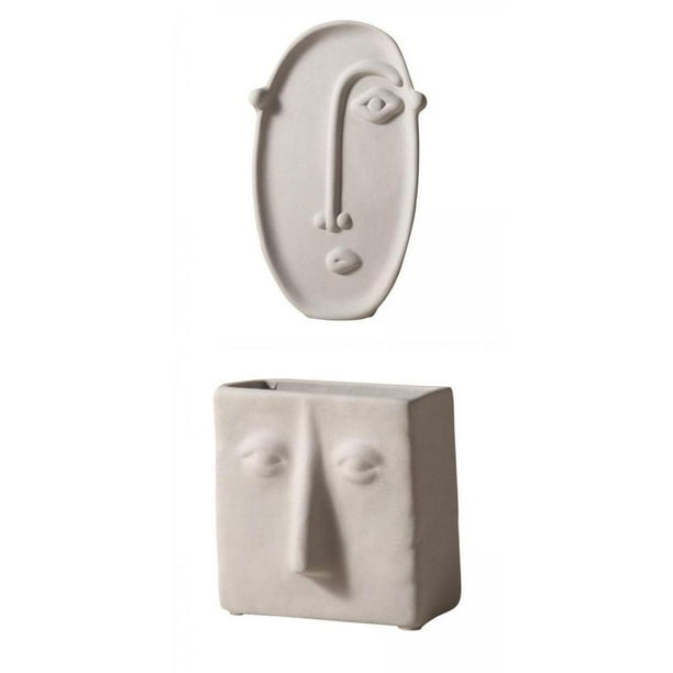 2 Jarrones De Cerámica BLESIY Florero De Cerámica Hogar Sala De Estar