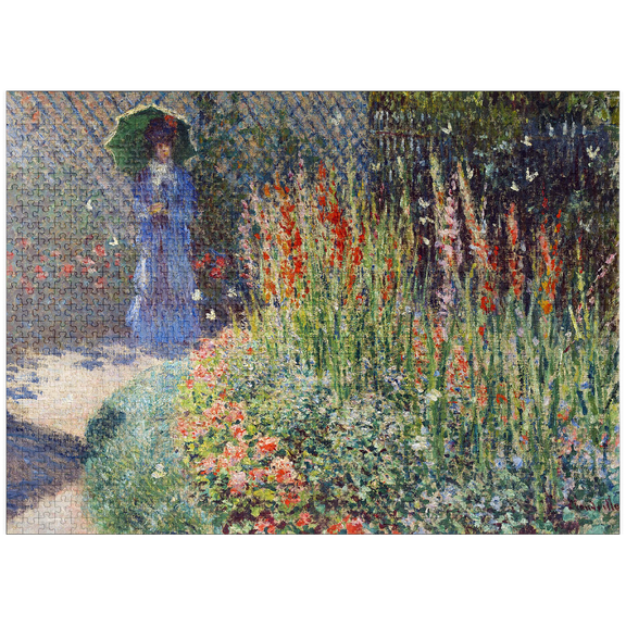 MyPuzzle - Claude Monets Rounded Flower Bed 1876 - Premium 1000 Piece Jigsaw Puzzle for Adults