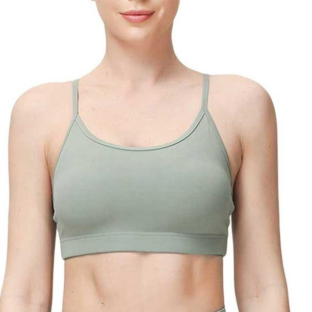 stanreset Yoga Bra Back Closure Side Breast Elastic Bralette Gather Soft  Vest Sportswear for Outdoor Gym Running Fitness XL 