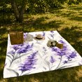 thumbnail image 7 of Purple Lavender Flower Sprigs, Cozy Flannel Blanket for Botanical Art Enthusiasts, Watercolor Botanical Floral Illustration Composition Home Decor for Living Room and Bedroom, Appreciation Gift, 7 of 7