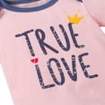 thumbnail image 3 of POINTERTECK 4Pcs Baby Girls Cute Clothes Set Heart Penguin Letter Print Short Sleeve Rompers Elastic Pants and Round Cap Suit, 3 of 6