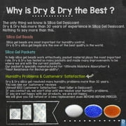 3 Gram [80 Packs] Dry & Dry Premium Silica Gel Packets Desiccant Dehumidifiers - Rechargeable Paper (FDA Compliant)
