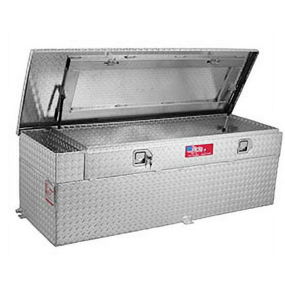 RDS Tanks Auxiliary Fuel Tank 72775 DOT Approved; Diesel; 40 Gallon Capacity; Rectangle; Diamond Tread; Aluminum