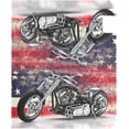 thumbnail image 4 of Motorcycle with American Flag Background Magnetic Mailbox Cover Patriotic 4th of July Mailbox Covers Magnetic Wrapped Standard for Standard Mailboxes, 4 of 6
