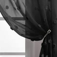 thumbnail image 3 of Gomelly Valance Wave Waterfall Drapes Solid Colors Window Curtain Straight Kitchen Decor Black W:47"x H:55"/ 120cm*140cm, 3 of 5