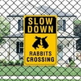 thumbnail image 5 of Slow Down - Rabbit Crossing Sign, Durable Aluminum, 12x16 Inches, Rust-Resistant, Easy to Install, Ideal for Streets, Driveways, Wall Art, and Outdoor Decor, 5 of 6