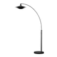 thumbnail image 2 of NOVA of California Rancho Mirage 1 Light Arc Floor Lamp - 83", Antique Nickel finish, Matte Black & Silver-Leaf Shade, Dimmer Switch, Marble base, 2 of 12