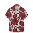 thumbnail image 1 of Styesk T-Shirts pour Homme Chemise d'Été pour Homme à Imprimé Floral à Manches Courtes avec Col à Revers, 1 of 5