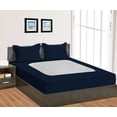 thumbnail image 3 of D.N.G. BEDDINGS 3 Piece Box Spring Cover - 100% Egyptian Cotton, 800 TC, Wrap Around 4 Sides Bed Skirt for Hotel & Home, Fits Box Springs up to 8 Inch - Twin XL, Stripe Navy Color, 3 of 9