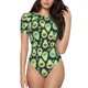 thumbnail image 1 of Balery Avocado Heart Body de cuello redondo de manga corta para mujer Tops de manga corta Tops básicos-Large, 1 of 7
