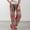 Red, variant on Aufmer Elastic Waist Pants for Women Wide Legs Ladies Spring/Summer High Waist Pants Printed Fashion Flower Print Waist Wide Leg Pants