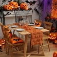 thumbnail image 4 of Fall Orange Pumpkins Table Runner Cute 3D Soft Fall Table Runner for Thanksgiving Decor Halloween Decoration for Home Party Home Autumn Harvest Party Kitchen Dining Seasonal Decor Indoor Outdoor, 4 of 6