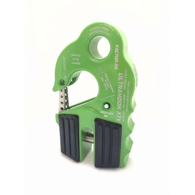 Factor 55 Winch Clevis Hook 00275-08 Ultra Hook; For Use Wich Wiches Rated 4500 Pounds or Less; For Up To 5/16 Inch Diameter Rope Or Cable; With Shackle Pin Mounting Hole For 3/4 Inch Pin