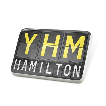 Porcelein Pin YHM Airport Code for Hamilton Lapel Badge – NEONBLOND