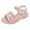 Pink, variant on Vedolay Platform Sandals Girls Sandals, Open Toe Cute Bow Princess Girls Flats, Sparkly Summer Dress Shoes Sandals(White,2)
