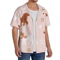 thumbnail image 2 of Goofa Star Cute Dog Printed Men's Casual Short-sleeved Shirt,Lightweight Breathable Button-down,Summer Casual men's top,Versatile Fashion shirt-Medium, 2 of 7