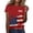 503_Red, variant on 250th Anniversary of The States Women's T Shirt Round Neck T Shirt with American Flag Design Cotton Top for July 4 Summer 4th of July Tops