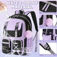 thumbnail image 6 of 3PCS Backpack Set, Waterproof Backpack with Lunch Box & Pencil Case for Travel Daypacks (Pink), 6 of 7