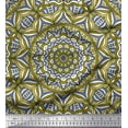 thumbnail image 1 of Soimoi Poly Georgette Fabric Mandala Kaleidoscope Print Fabric by The Yard 52 Inch Wide, 1 of 1