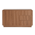thumbnail image 6 of Hassch 55 Inch Buffet Sideboard with 2 Doors and 3 Drawers, Coffee Bar Cabinet, Modern Storage Cabinet, Credenza for Kitchen, Dining Room, Living Room, Walnut, 6 of 10