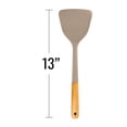thumbnail image 6 of Beille 1pc Beech Wood and Silicone Spatula Kitchen Utensils Baking Supplies Home Essentials Grey, 6 of 8