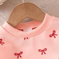 thumbnail image 7 of NAISIBABY Toddler Girls Sets, Bowknot Graphic Pullover Sweatshirt and Tapered Pants Cute Outfit 2-Piece Pink 3T, 7 of 7