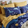 thumbnail image 2 of Sleep Zone Kids Full/Queen Bedding Comforter Set - 7 Pieces Super Cute & Soft Bedding Sets & Collections with Comforter, Sheet, Pillowcase & Sham - Fade Resistant Easy Care (Dino Family), 2 of 7