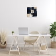 thumbnail image 4 of Stupell Industries Contemporary Restless Blue & Tan Shapes Canvas Art, 17 x 17, by Susan Jill, 4 of 8
