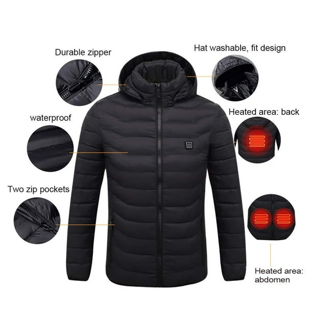 DOUDOUNE Veste Chauffante Femme Homme Veste Chauffant USB Vêtements Chauffant Hiver Chaud Or DOUDOUNE Veste Chauffante Femme Homme Veste Chauffant USB Vêtements Chauffant Hiver Chaud Or