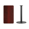 thumbnail image 4 of Flash Furniture 24'' x 42'' Rectangular Mahogany Laminate Table Top with 24'' Round Bar Height Table Base, 4 of 4