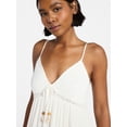 thumbnail image 3 of No Boundaries Crochet Lace Trim Tiered Maxi Dress, Women's XXS-XXL, 3 of 4