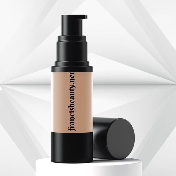 Francis Beauty Full Coverage Liquid Foundation Makeup, Medium Light Porcelein