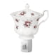 thumbnail image 3 of CaiYueKe Vintage Teacup Night Light Plug In Wall Lamp Decorative Floral Farmhouse Rustic Bedroom Lighting Fixture Warm Glow Nursery Hallway Bathroom, 3 of 8