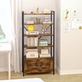 thumbnail image 2 of 56" Inch Tall 5 Tier Shelf Organizer with Bottom Cabinet, 2 of 2